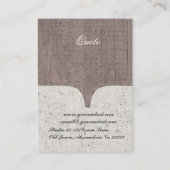 Mode  naaigarachine visitekaartje (Achterkant)