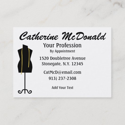 Mode / naaister Kaart - SRF Visitekaartje (Achterkant)