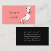 Mode ontwerper visitekaartje (Voorkant / Achterkant)