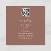 Mode Ontwerper Winkelwinkel QRCode Logo Glam Vierkante Visitekaartje (Achterkant)