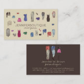 Mode Ontwerpwaslijst naaikleding Visitekaartje (Voorkant / Achterkant)