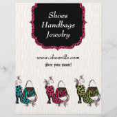 Mode Paars Boot Zebra Leopard Sale Flyer (Achterkant)