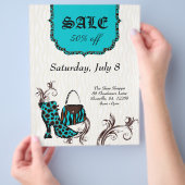 Mode Paars Boot Zebra Leopard Sale Flyer (Hand)