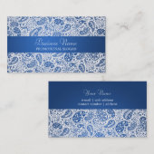 Mode Paisley Blue Professional Visitekaartje (Voorkant / Achterkant)