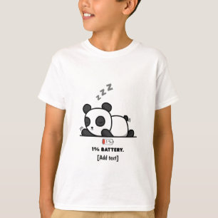 Mode Panda : 1% de batterie - T-Shirt de Panda Drô