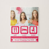 Mode partij deur prijs eten slaap winkel puzzel (Verticaal)