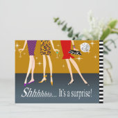 Mode Partij meisjes Verrassenfeest Kaart (Staand voorkant)