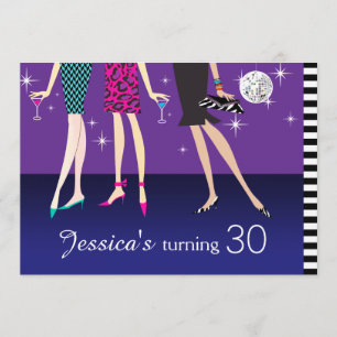 Mode Party Girls 30th Birthday Kaart