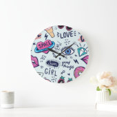Mode Patch: Pop Art Stickers. Grote Klok (Huis)