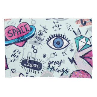 Mode Patch: Pop Art Stickers. Kussensloop