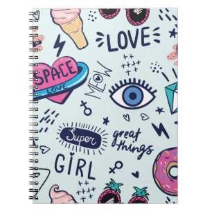 Mode Patch: Pop Art Stickers. Notitieboek