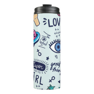 Mode Patch: Pop Art Stickers. Thermosbeker