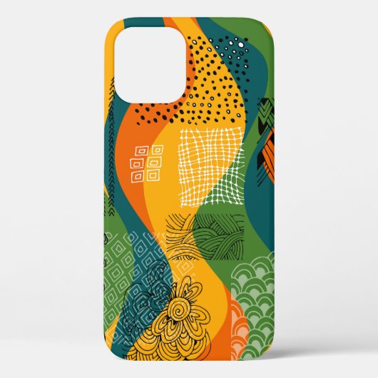 Mode Patchwork: Golvende Abstracte kunst Case-Mate iPhone Case (Achterkant)