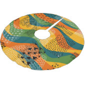 Mode Patchwork: Golvende Abstracte kunst Kerstboom Rok (Gekanteld)