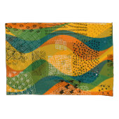 Mode Patchwork: Golvende Abstracte kunst Kussensloop (Voorkant)