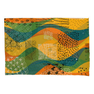 Mode Patchwork: Golvende Abstracte kunst Kussensloop