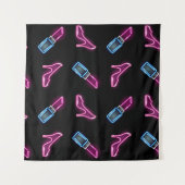 Mode Patroon met Neon Iconen. Wandkleed (Voorkant (horizontaal))