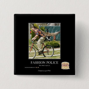 Mode politie vierkante button 5,1 cm