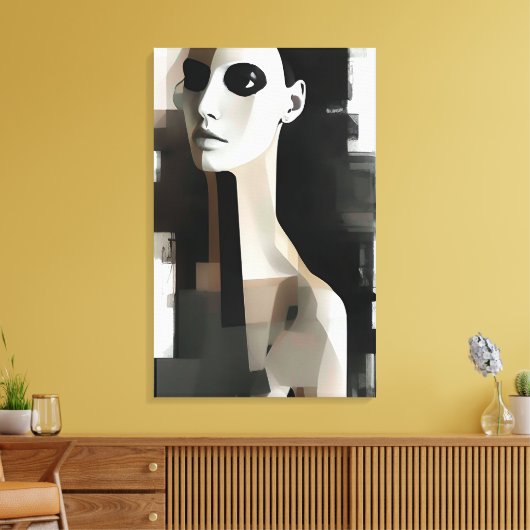 Mode portret canvas afdruk (Insitu (Woonkamer))