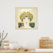 Mode Poster geturbine Poiret 1900s (Keuken)