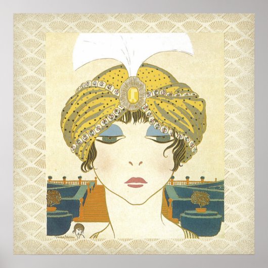 Mode Poster geturbine Poiret 1900s (Voorkant)