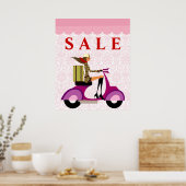 Mode Poster Verkoop scooter Woman Roze (Keuken)