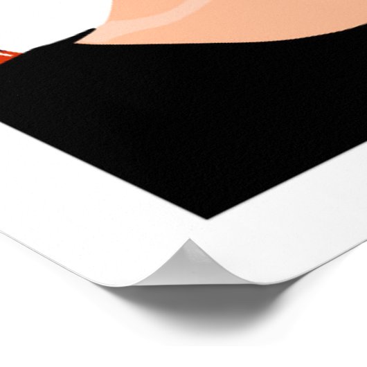 Mode Poster, Vrouw kunst, flatje, wandkunst Poster (Hoek)