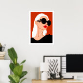 Mode Poster, Vrouw kunst, flatje, wandkunst Poster (Thuiskantoor)