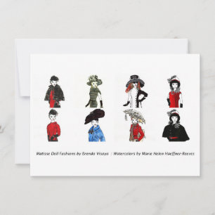 Mode poupée Matisse - Carte 5, 4,5 x 6,25