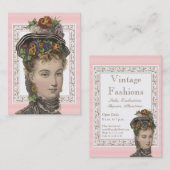 Mode prachtige Victoriaans dame Visitekaartje (Voorkant / Achterkant)