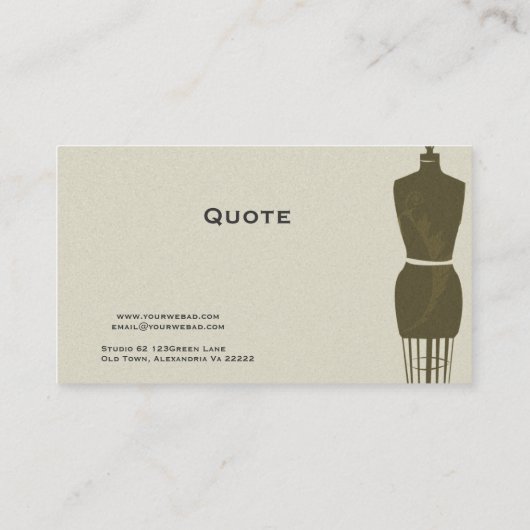 Mode Professionele naaigarij Visitekaartje (Achterkant)