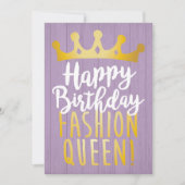 Mode Queen Happy Birthday Kaart (Voorkant)
