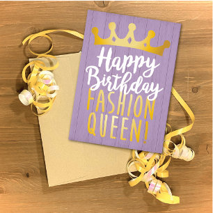 Mode Queen Happy Birthday Kaart