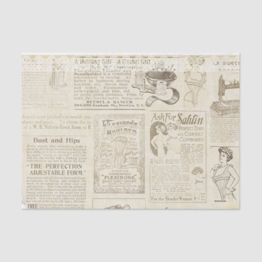 Mode Reclame — Newsprint Tissuepapier (Voorkant)