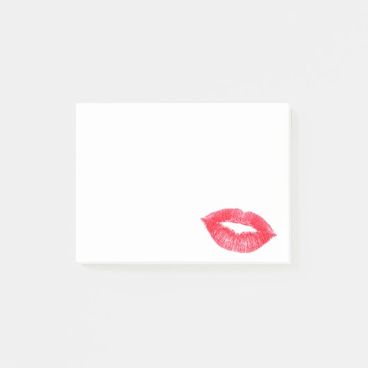 Mode Red Lipstick Lips Kiss Kissy Lipgloss Love Post-it® Notes (Voorkant)