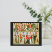  Mode, Regency Shawls, 1888 Briefkaart (Staand voorkant)