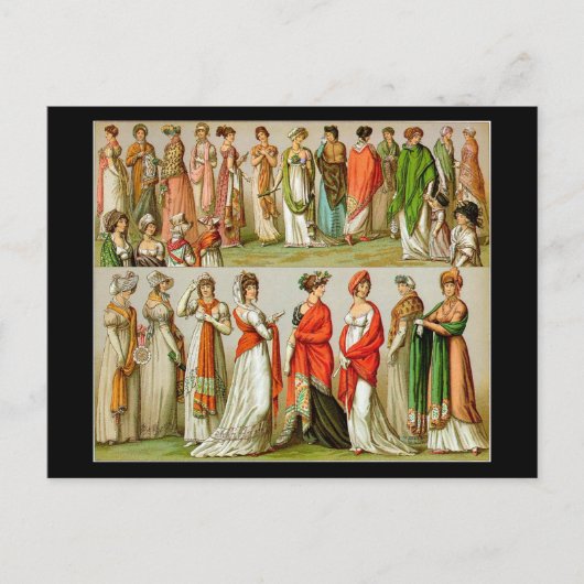  Mode, Regency Shawls, 1888 Briefkaart (Voorkant)
