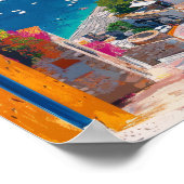 Mode Reisillustratie Collage van Bodrum Post Poster (Hoek)