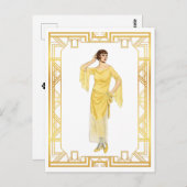  Mode Roaring 20s Flapper Evening Gown Briefkaart (Voorkant / Achterkant)