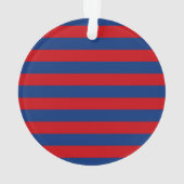 Mode Rode en blauwe horizontale strepen Ornament (achterkant)