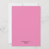 Mode rose élégant Tiffany Invitation anniversaire (Dos)