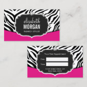 Mode rose noir Zèbre Imprimer Rendez-vous (Devant / Derrière)