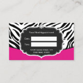 Mode rose noir Zèbre Imprimer Rendez-vous (Dos)