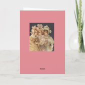 Mode rose Vintage Carte de Noël victorienne (Dos)