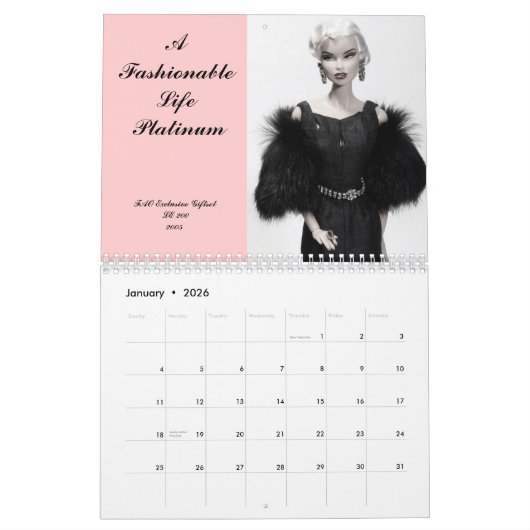 Mode Royalty Vanessa 2009 Agenda Kalender (Jan 2026)