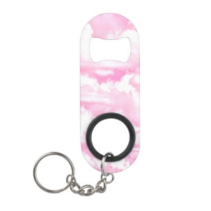 Mode roze wolken achtergrond sleutelhanger flessenopener