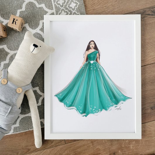 mode schets, kunst, poster