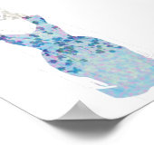 Mode schets - Waterverf Floral Dress Poster (Hoek)