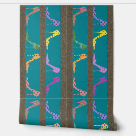 Mode Schoenplanken Behang Rand LW Blauw