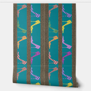 Mode Schoenplanken Behang Rand LW Blauw